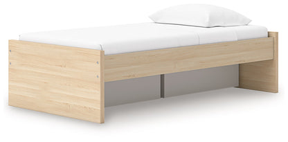 Onita - Natural - Twin Platform Bed With 1 Side Storage