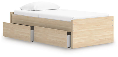 Onita - Natural - Twin Platform Bed With 1 Side Storage