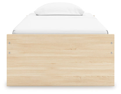 Onita - Natural - Twin Platform Bed With 1 Side Storage