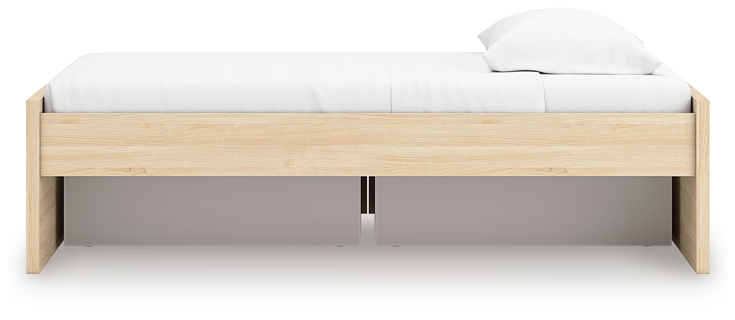 Onita - Natural - Twin Platform Bed With 1 Side Storage