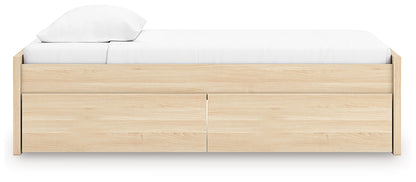 Onita - Natural - Twin Platform Bed With 1 Side Storage