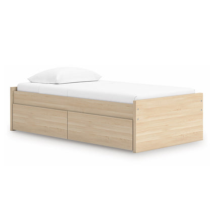 Onita - Natural - Twin Platform Bed With 1 Side Storage