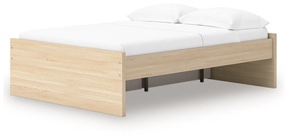Onita - Natural - Full Platform Bed With 1 Side Storage