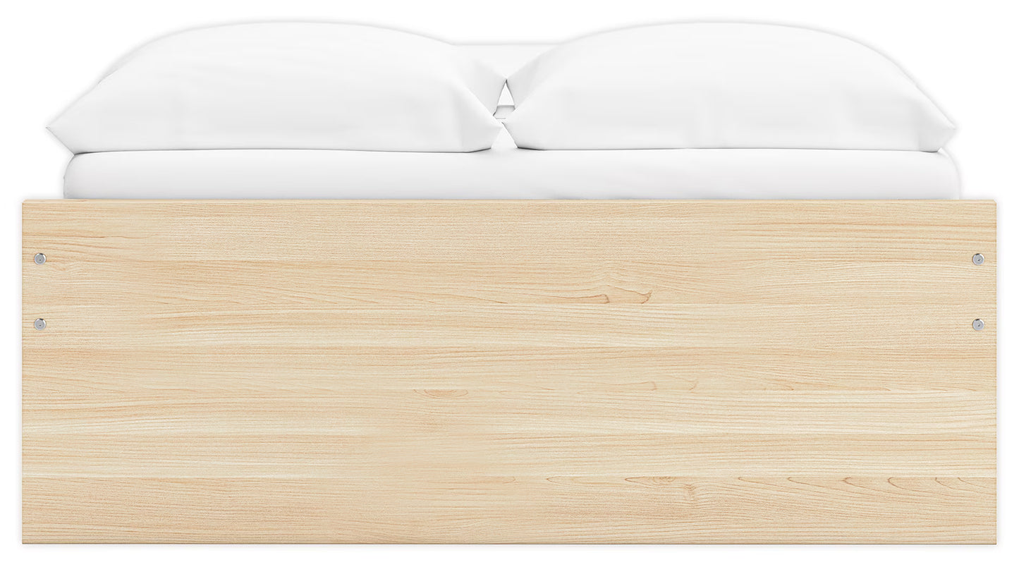Onita - Natural - Full Platform Bed With 1 Side Storage