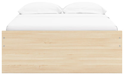 Onita - Natural - Full Platform Bed With 1 Side Storage