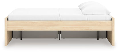Onita - Natural - Full Platform Bed With 1 Side Storage