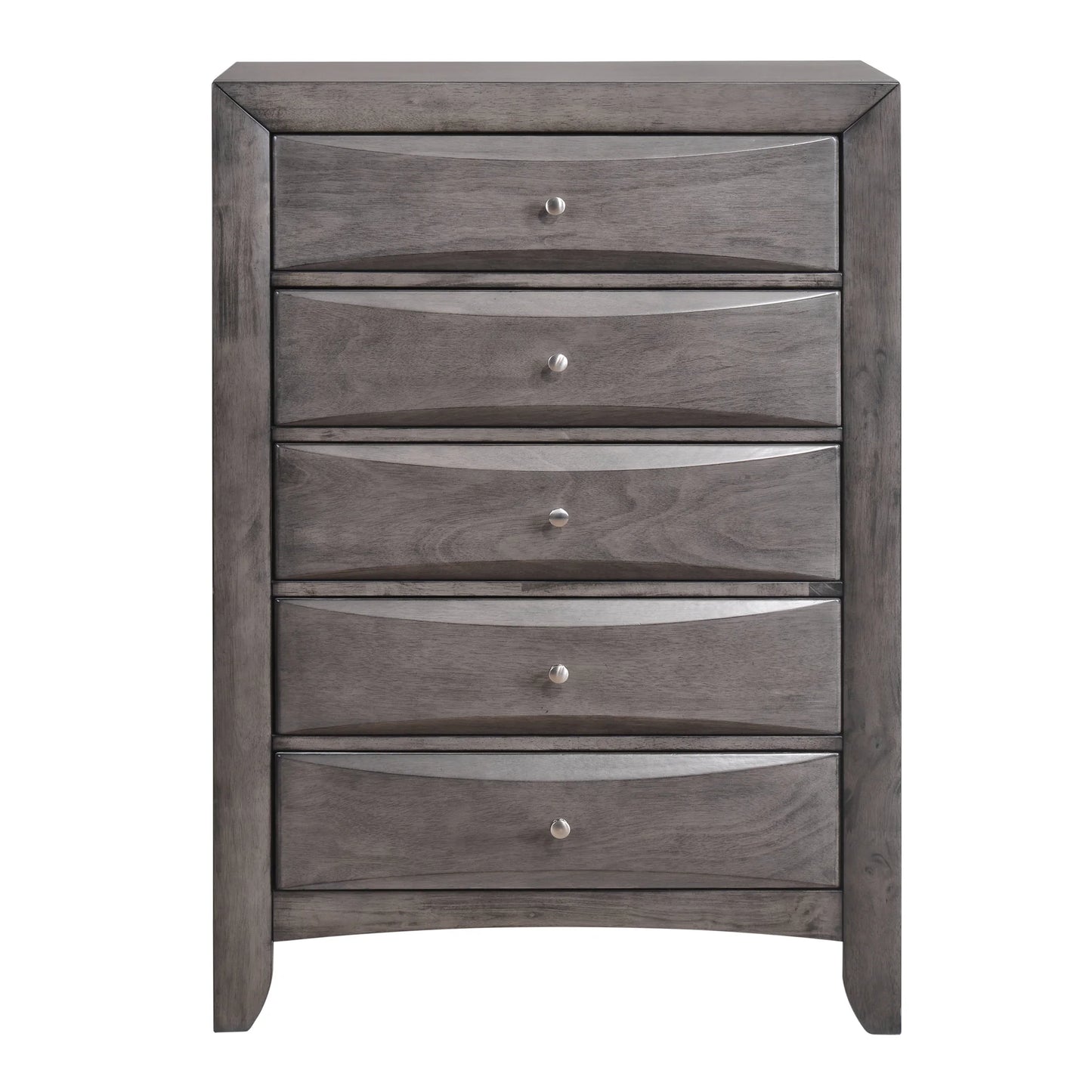 Emily - 5-Drawer Chest (Sturdy) - Gray