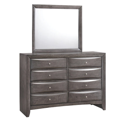 Emily - Dresser & Mirror Set - Weathered Gray
