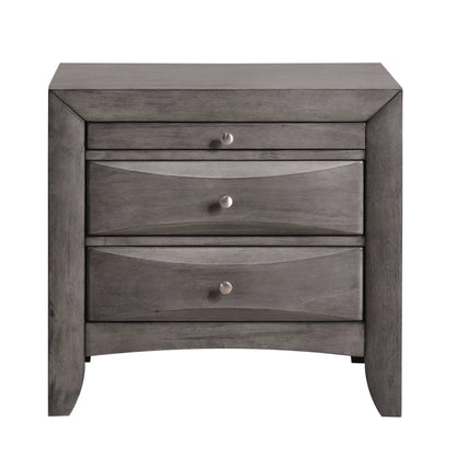 Emily - Nightstand - Weathered Gray
