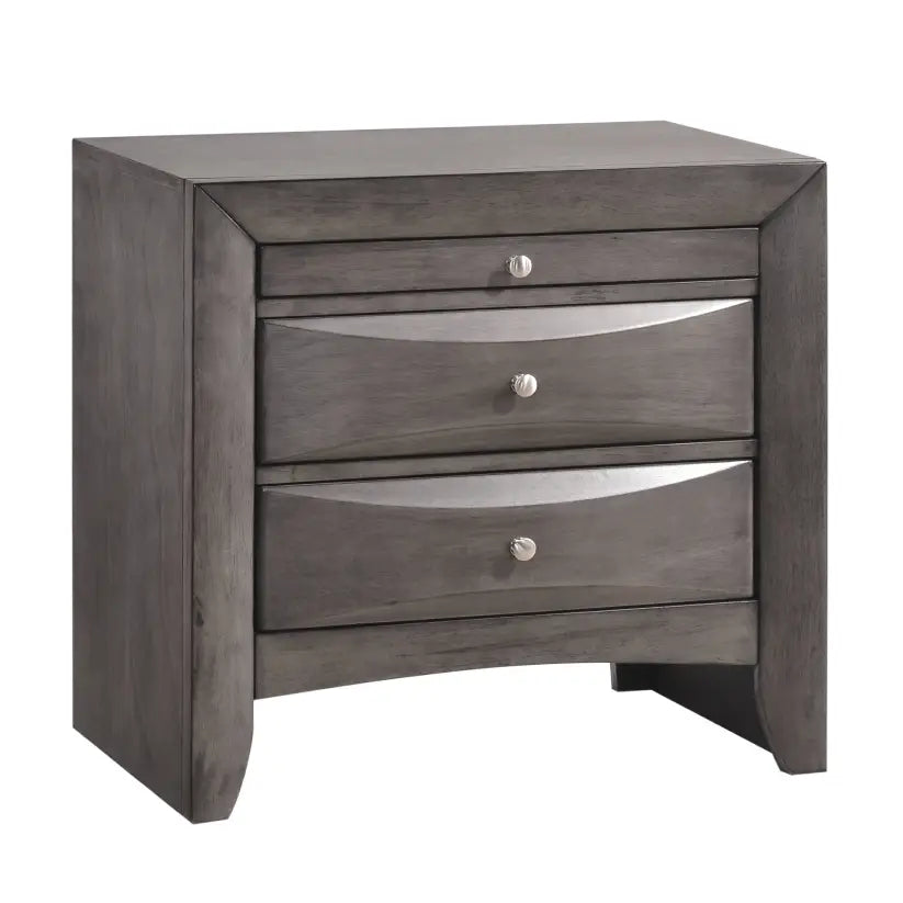 Emily - Nightstand - Weathered Gray