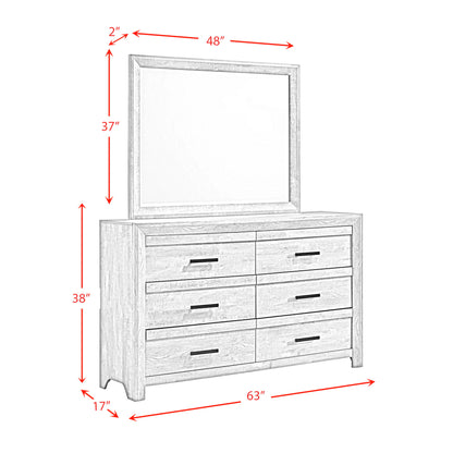 Ellen - Dresser & Mirror Set White