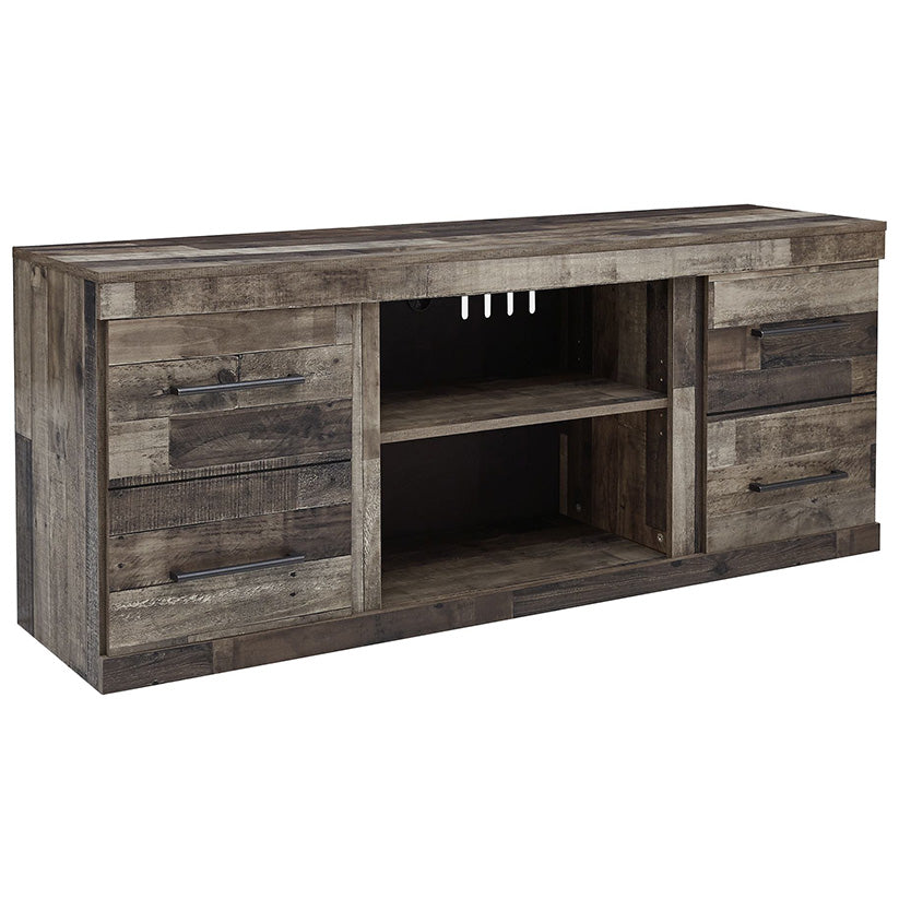 Derekson - Multi Gray - LG TV Stand W/Fireplace Option