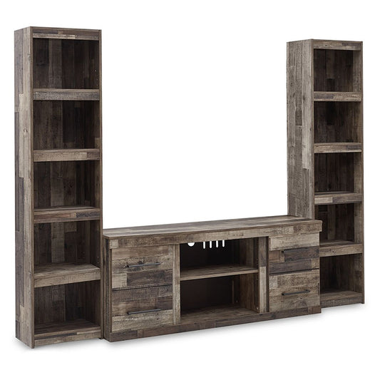 Derekson - Multi Gray - 3-Piece Entertainment Center