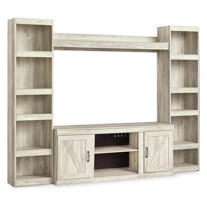 Bellaby - Whitewash - 4-Piece Entertainment Center