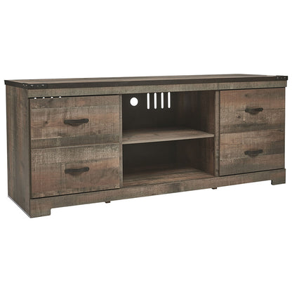 Trinell - Brown Dark - TV Stand W/Fireplace Option - 60" X 14.8" X 24.33"