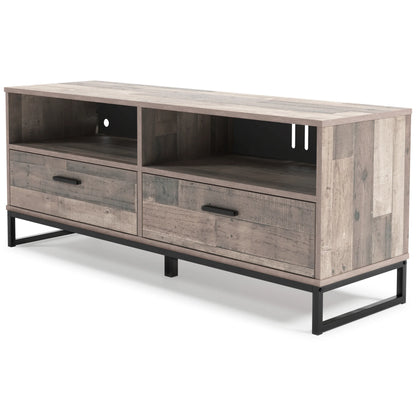 Neilsville - Light Brown - Medium TV Stand - Vinyl-Wrapped