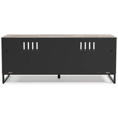 Neilsville - Light Brown - Medium TV Stand - Vinyl-Wrapped