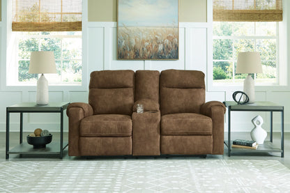 Edenwold - Brindle - Dbl Reclining Loveseat With Console 1