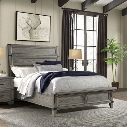 Forge - Queen Bed - Brushed Steel