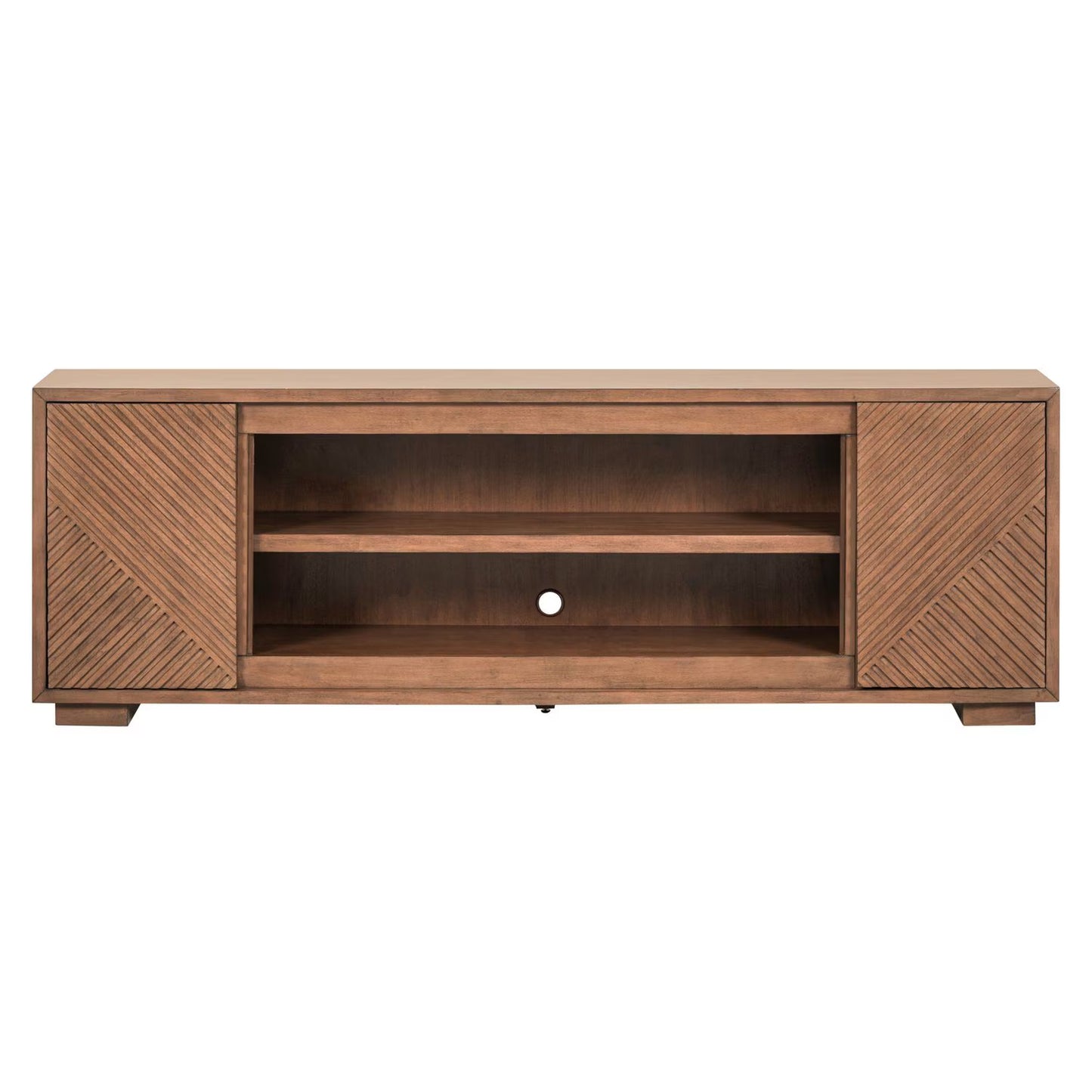 Fireplace TV Consoles - 84'' Fireplace TV Console Multiplees - Light Brown