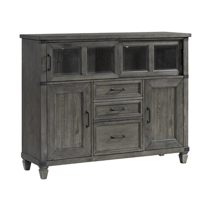 Foundry - Sliding Door Cabinet - Brushed Pewter