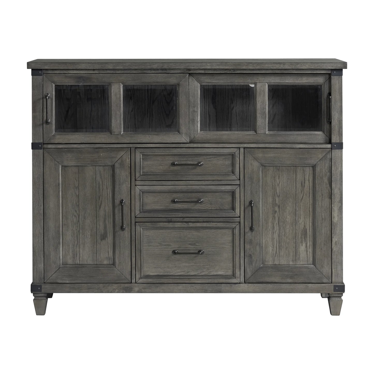 Foundry - Sliding Door Cabinet - Brushed Pewter