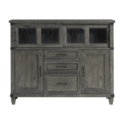 Foundry - Sliding Door Cabinet - Brushed Pewter