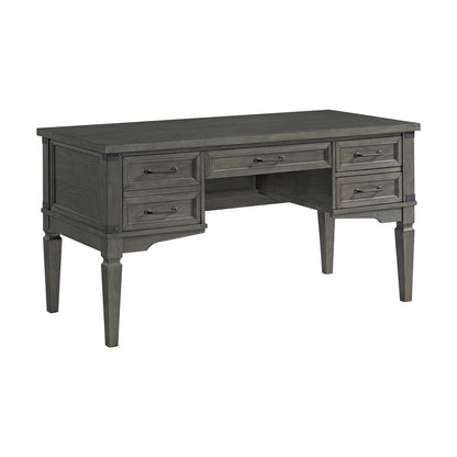 Foundry - 60" Half Ped Desk - Brushed Pewter