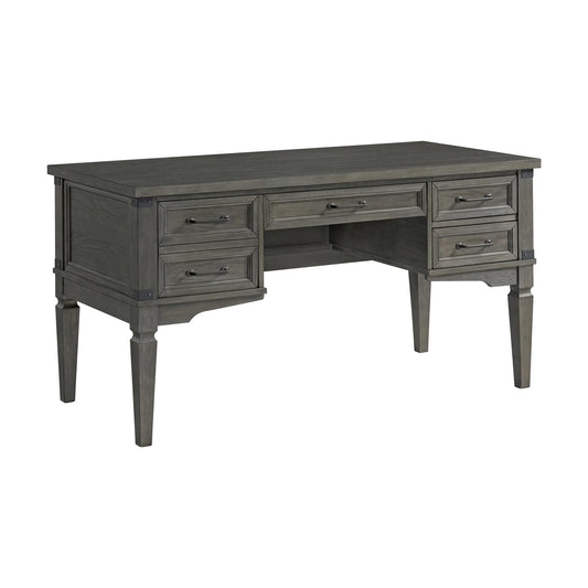 Foundry - 60" Half Ped Desk - Brushed Pewter