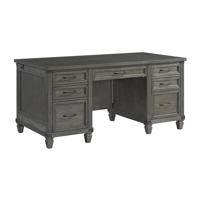 Foundry - Executive Desk - Brushed Pewter