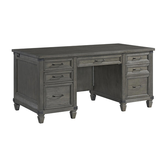 Foundry - Executive Desk - Brushed Pewter
