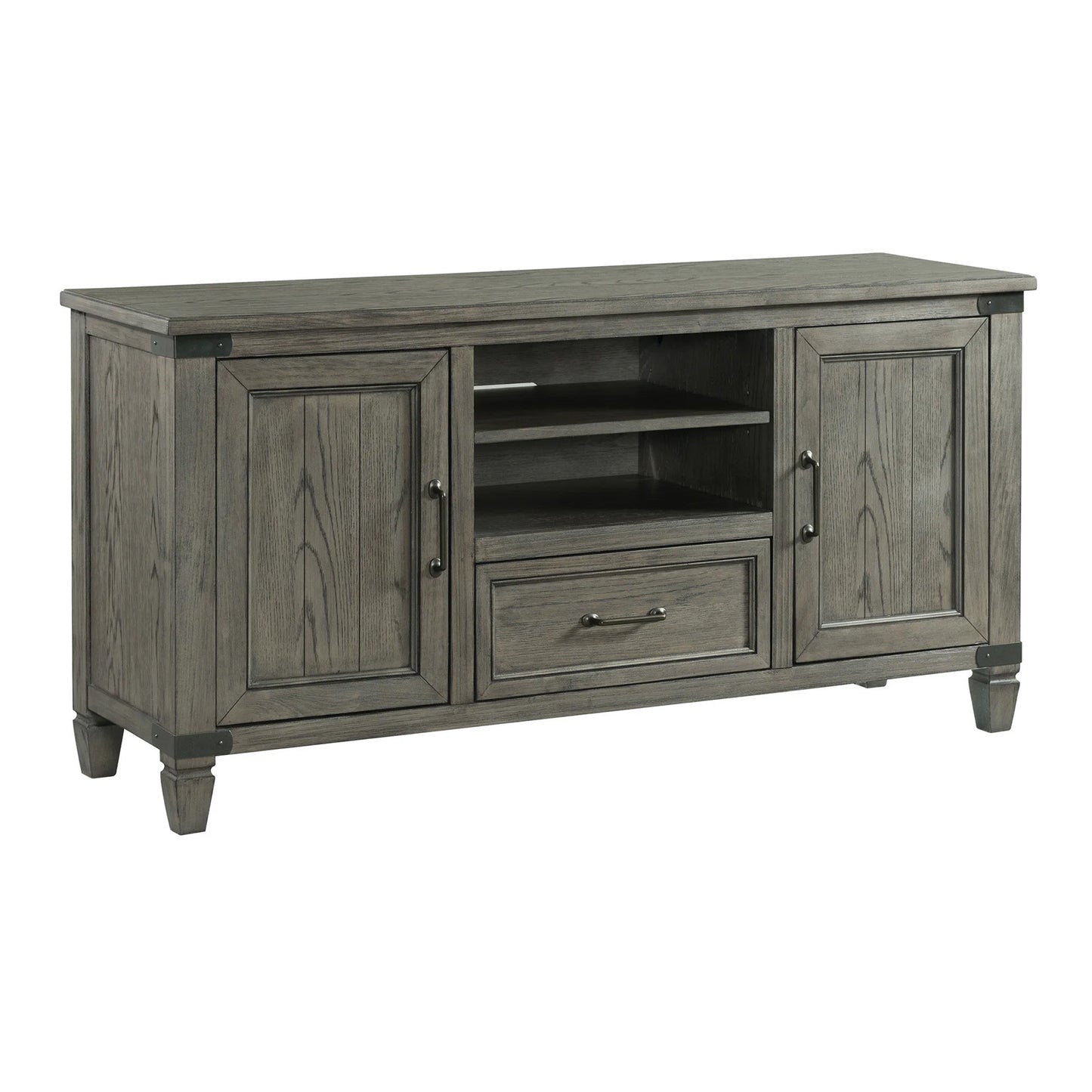 Foundry - 60" TV Console - Brushed Pewter