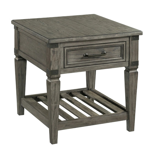 Foundry - End Table - Brushed Pewter
