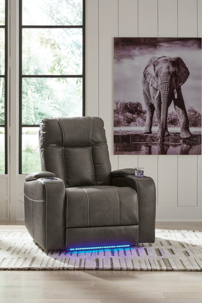 Feazada - Shadow - Power Rocker Recliner With Adj Headrest 1