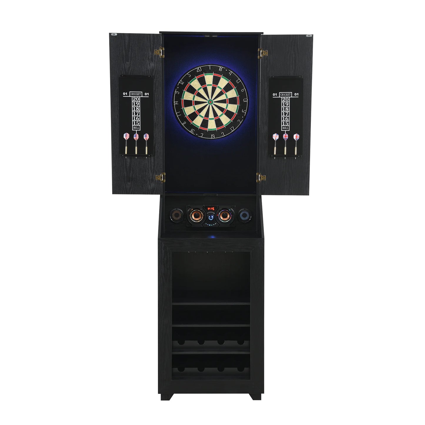 Hurricanes - Dartboard Cabinet With Speaker And LED - Black