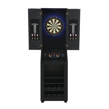 Hurricanes - Dartboard Cabinet With Speaker And LED - Black