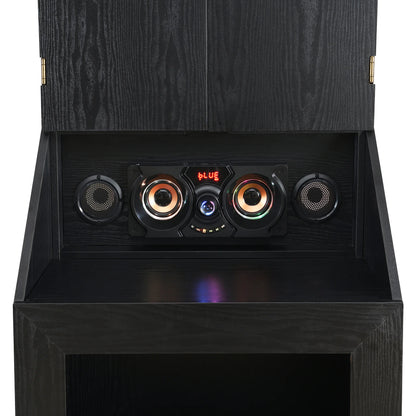 Hurricanes - Dartboard Cabinet With Speaker And LED - Black