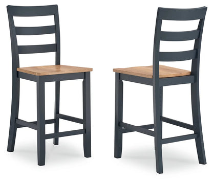 Gesthaven - Natural / Blue - Barstool (Set of 2) 1