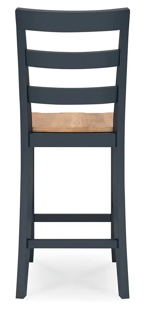 Gesthaven - Natural / Blue - Barstool (Set of 2) 4