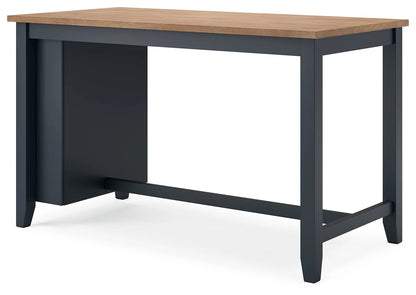 Gesthaven - Natural / Blue - Rectangular Dining Room Counter Table 2