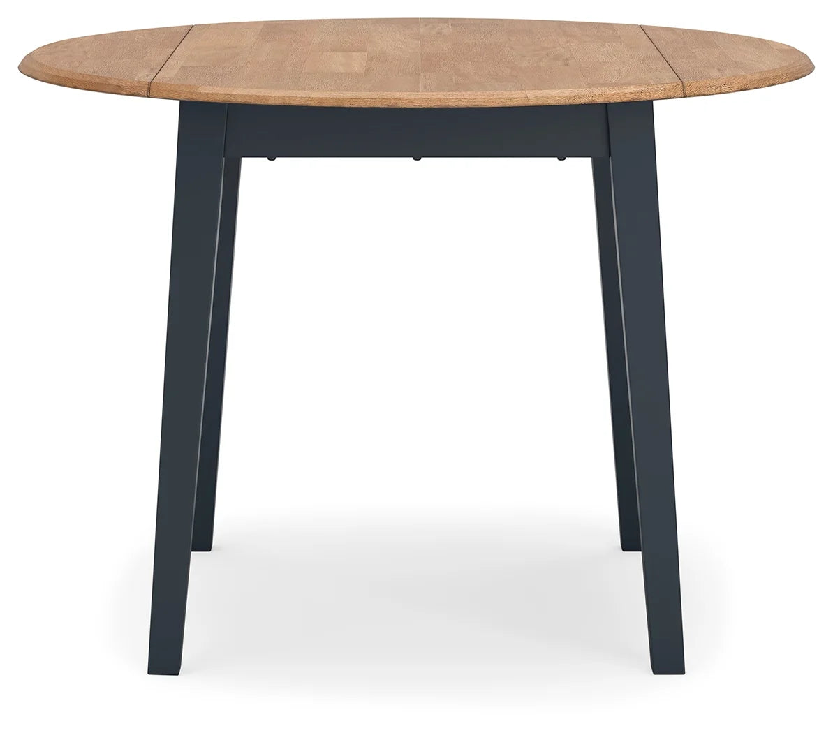 Gesthaven - Natural / Blue - Round Dining Room Drop Leaf Table 2