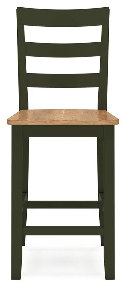 Gesthaven - Natural / Green - Barstool (Set of 2) 4