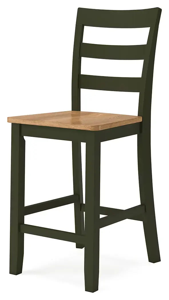 Gesthaven - Natural / Green - Barstool (Set of 2) 6