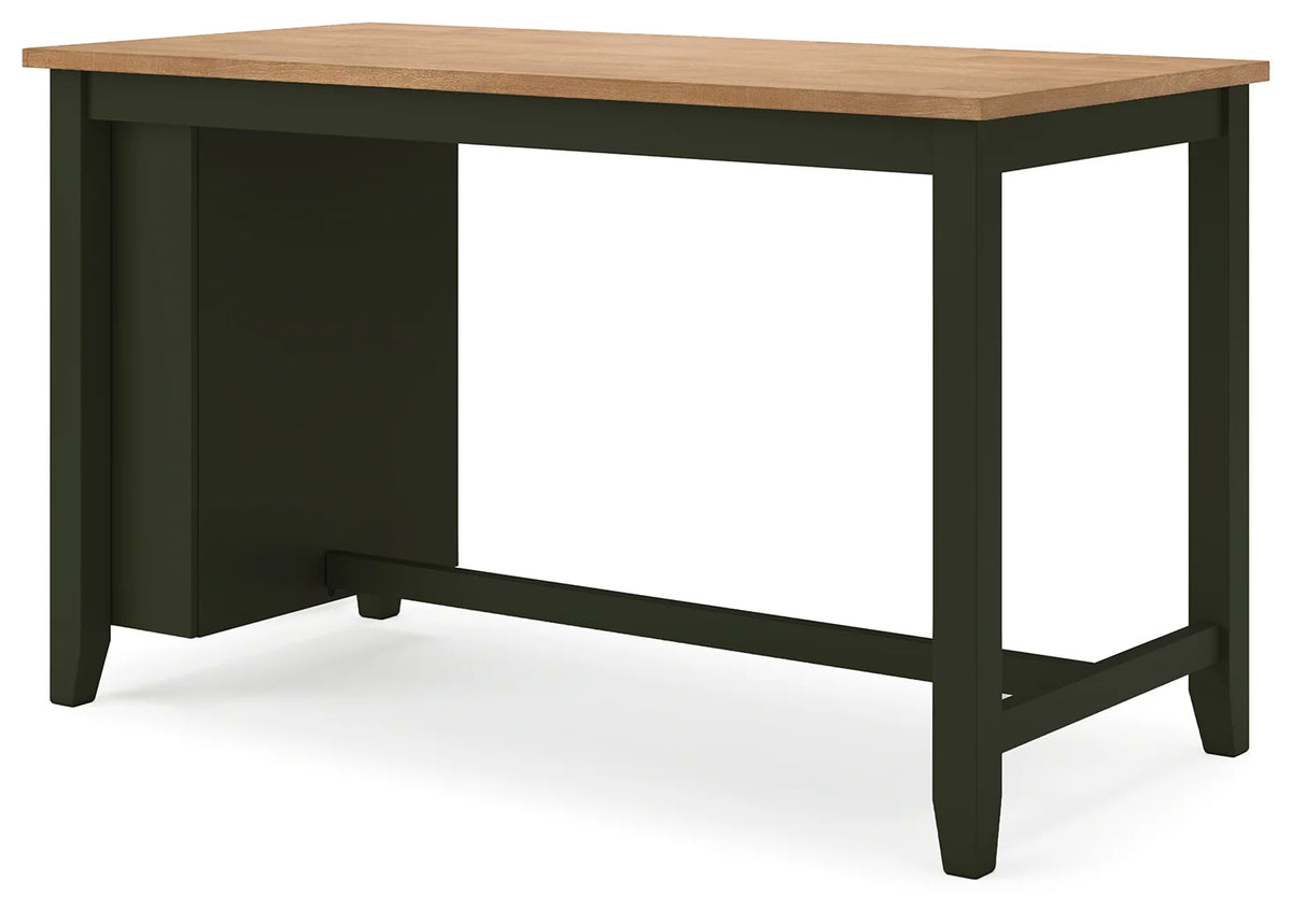 Green Rectangular Table Gesthaven - Natural / Green - Rectangular Dining Room Counter Table ...