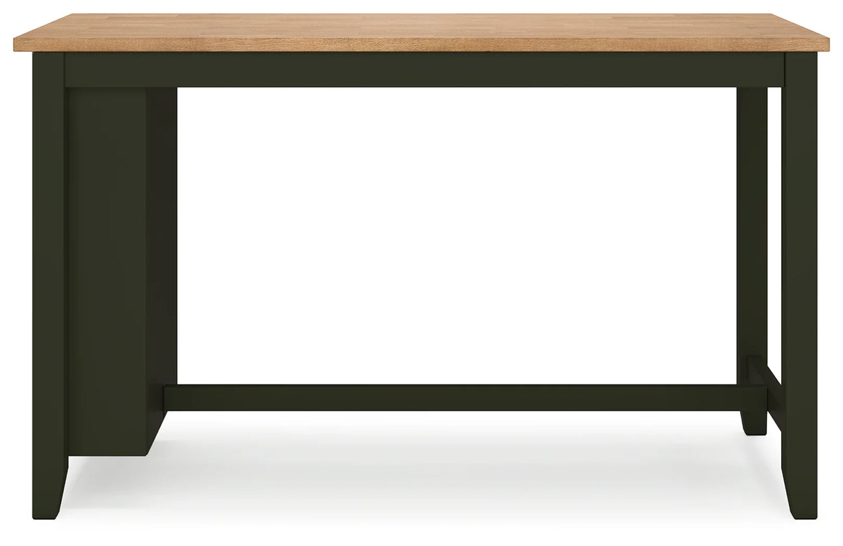 Green Rectangular Table Gesthaven - Natural / Green - Rectangular Dining Room Counter Table ...