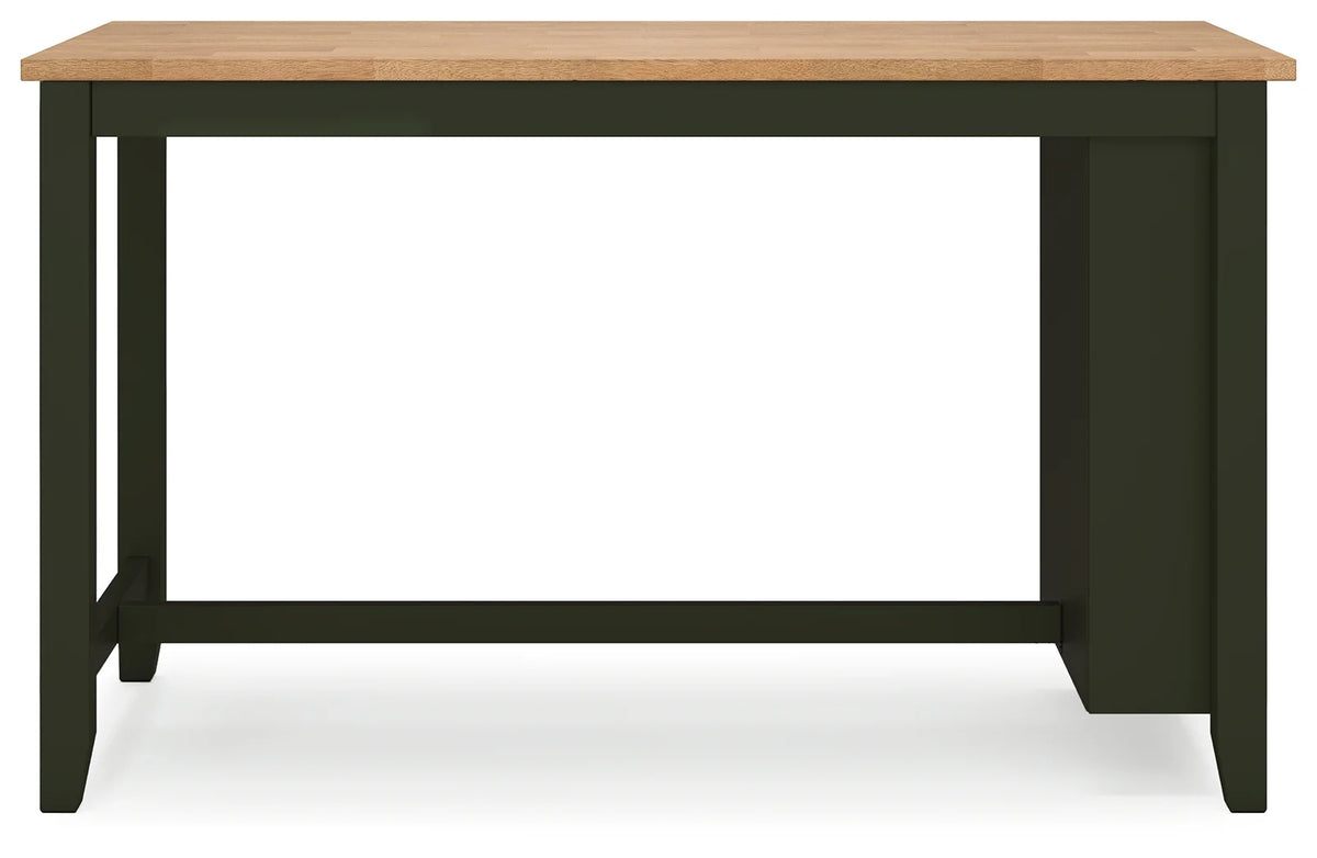 Green Rectangular Table Gesthaven - Natural / Green - Rectangular Dining Room Counter Table ...