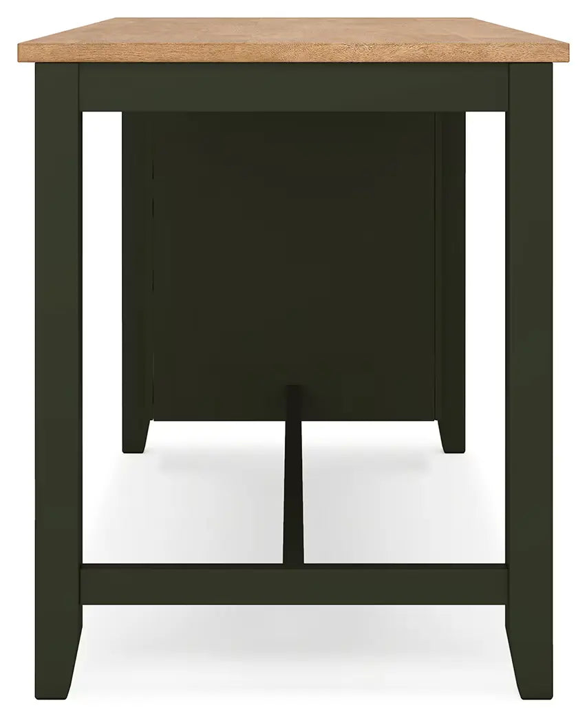 Green Rectangular Table Gesthaven - Natural / Green - Rectangular Dining Room Counter Table ...