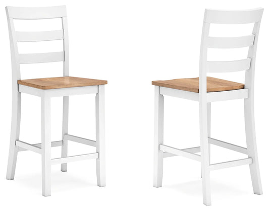 Gesthaven - Natural / White - Barstool (Set of 2)