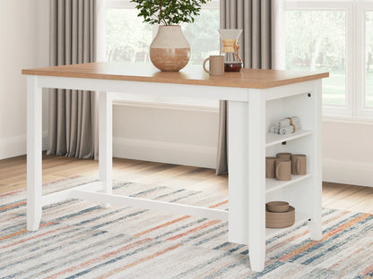 Gesthaven - Natural / White - Rectangular Dining Room Counter Table 1