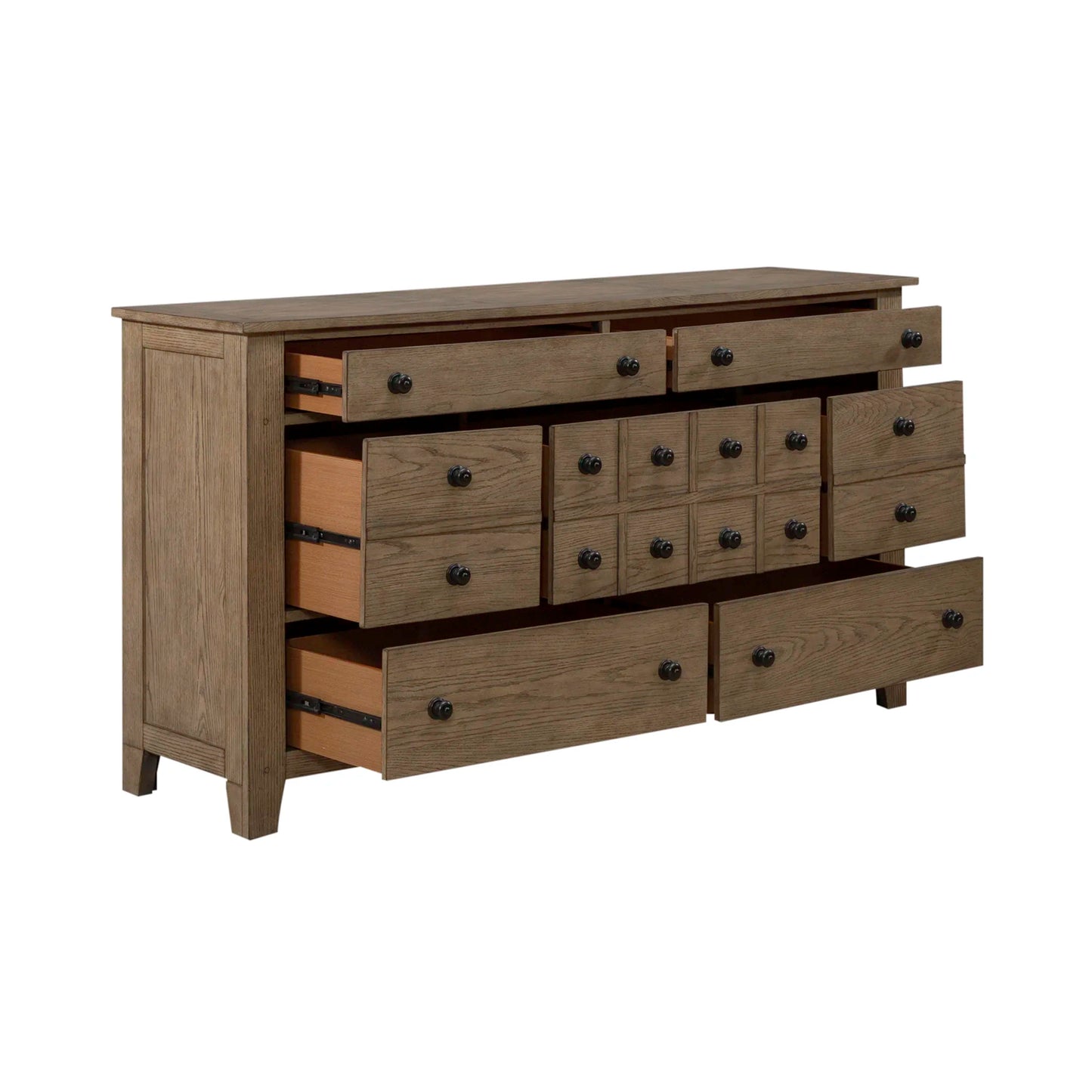 Grandpas Cabin - 7 Drawers Dresser - Light Brown 1